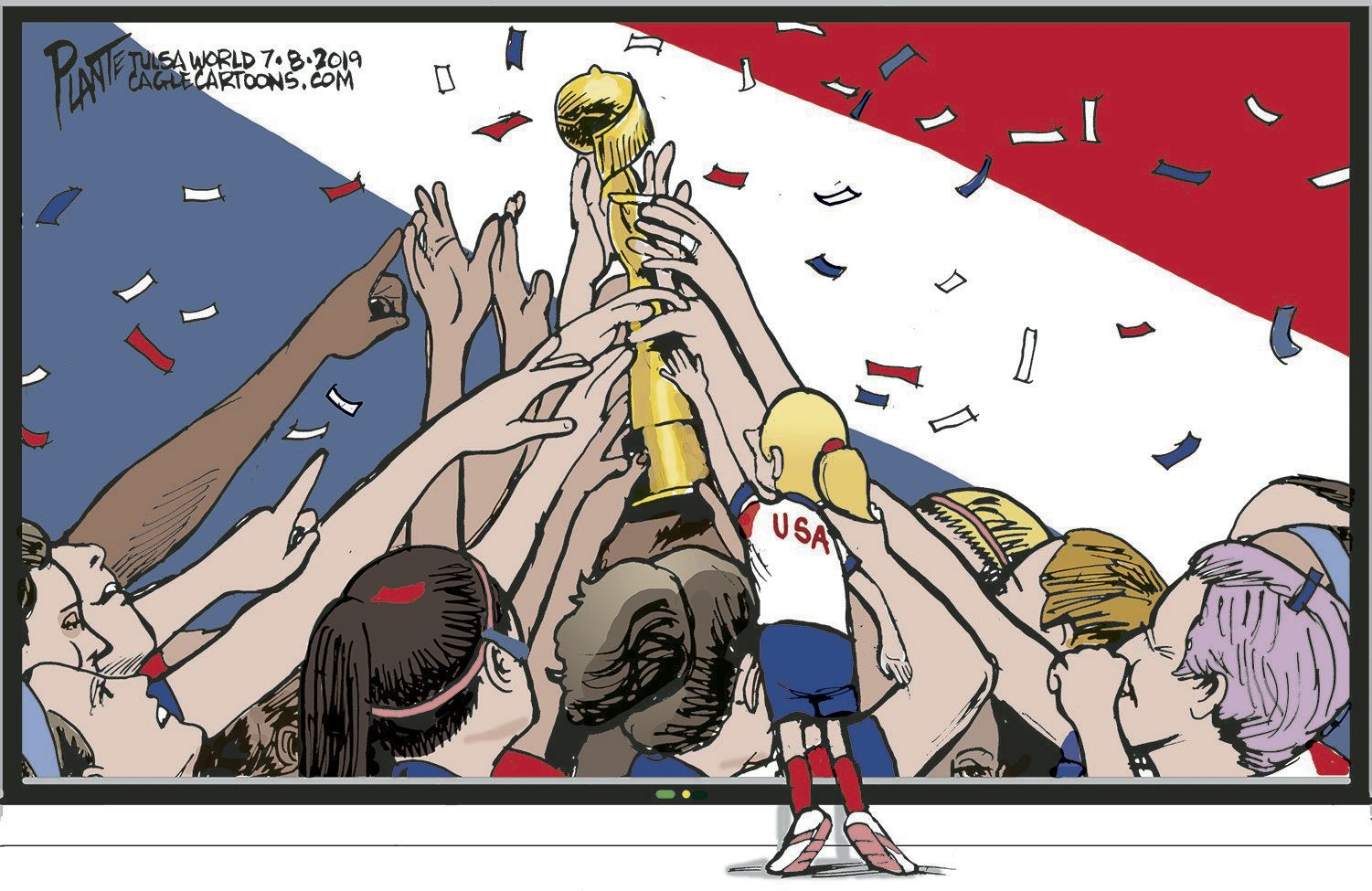Bruce Plante Cartoon: World Cup Champions